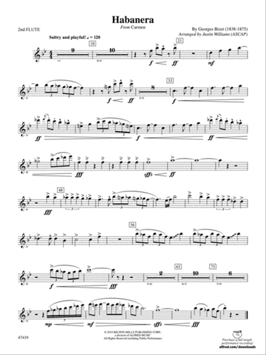 Habanera: 2nd Flute