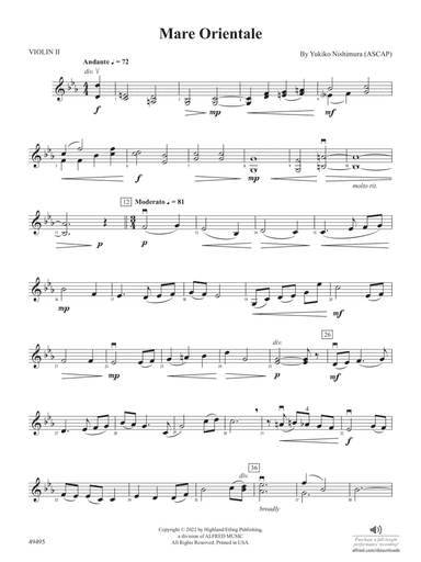 Mare Orientale: 2nd Violin