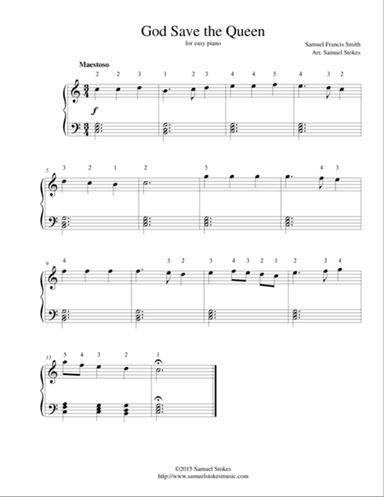 God Save the Queen - for easy piano