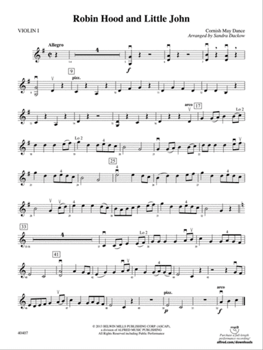 Robin Hood and Little John: 1st Violin