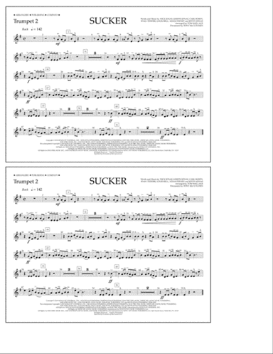 Sucker (arr. Tom Wallace) - Trumpet 2