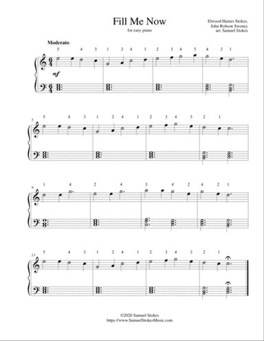 Fill Me Now - for easy piano