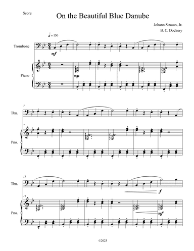 The Blue Danube (Trombone Solo with Piano Accompaniment)