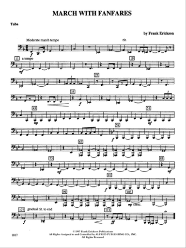 March with Fanfares: Tuba