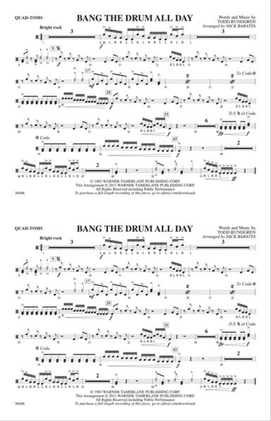 Bang the Drum All Day: Quad-Toms