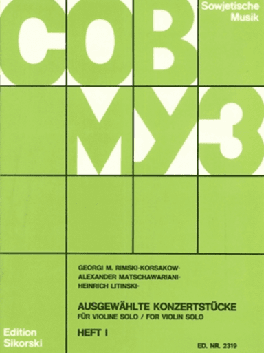 Ausgewahlte Konzertstucke Bk1 Vn/pno