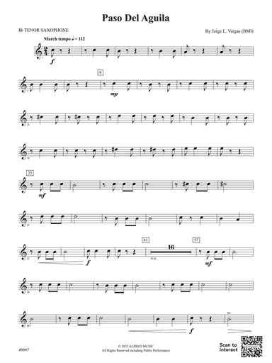 Paso Del Aguila: B-flat Tenor Saxophone