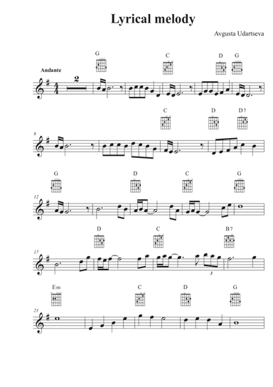 Lyrical Melody - Piano/Guitar