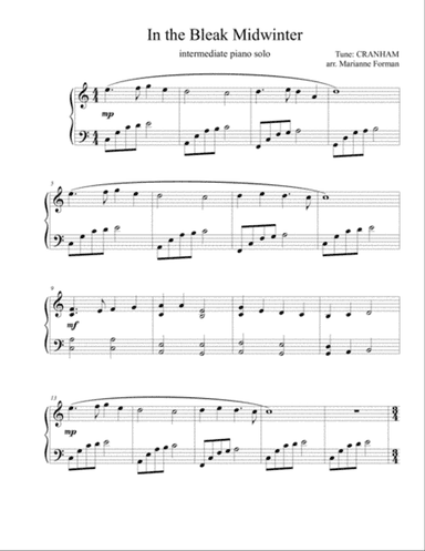 In the Bleak Midwinter (piano solo)