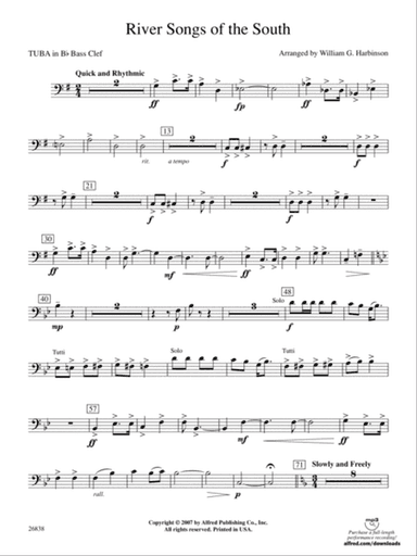 River Songs of the South: (wp) B-flat Tuba B.C.