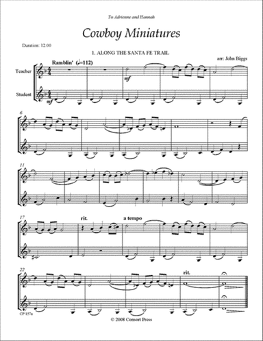 Cowboy Miniatures (Violin Version)
