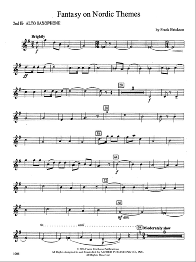 Fantasy on Nordic Themes: 2nd E-flat Alto Saxophone