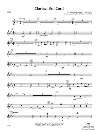 Clarinet Bell Carol: Oboe