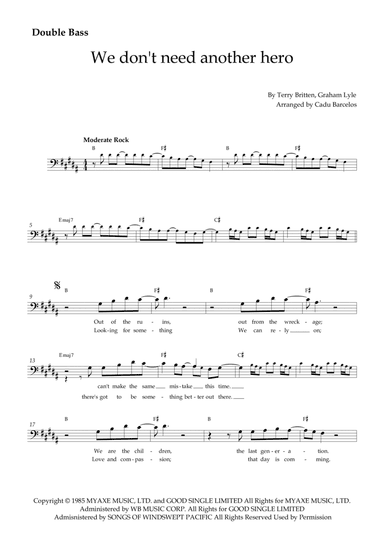 We Don't Need Another Hero