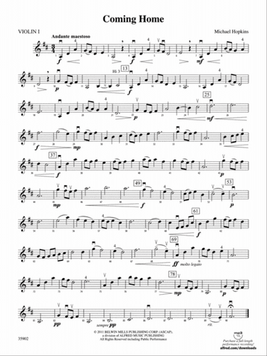 Coming Home: 1st Violin