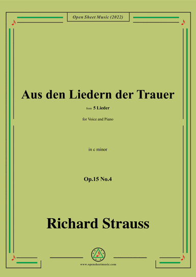 Richard Strauss-Aus den Liedern der Trauer,in c minor