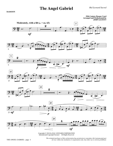 The Angel Gabriel - Bassoon