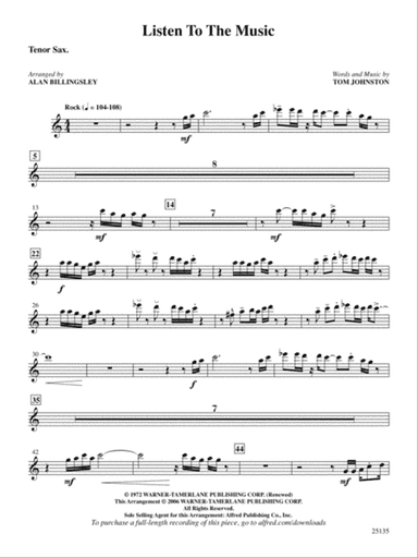 Listen to the Music: B-flat Tenor Saxophone