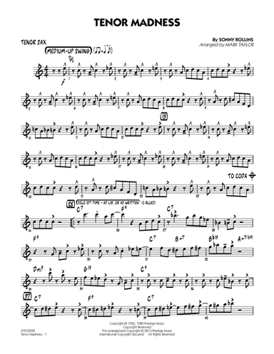 Tenor Madness - Tenor Sax