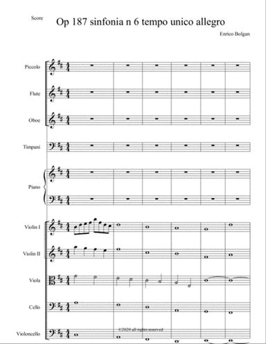 Op 187 Sinfonia n 6 Tempo Unico Allegro