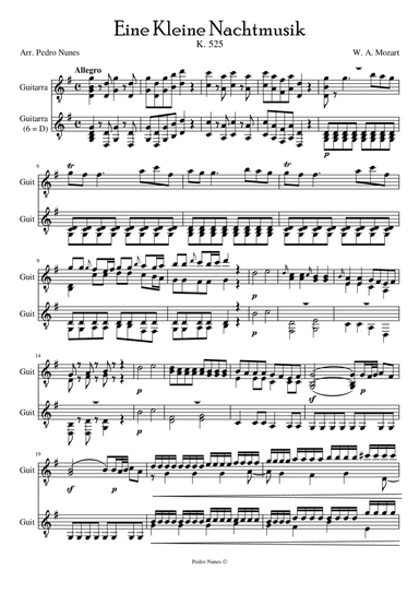 Allegro - Eine Kleine Nachtmusik (Arr. 2 Guitars)
