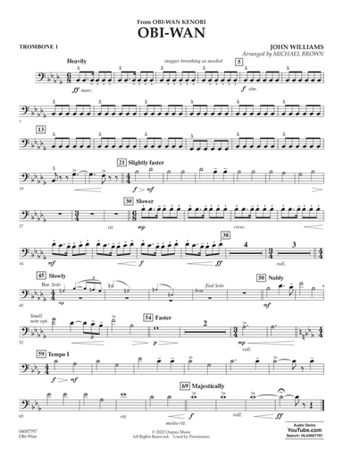 Obi-Wan (arr. Michael Brown) - Trombone 1