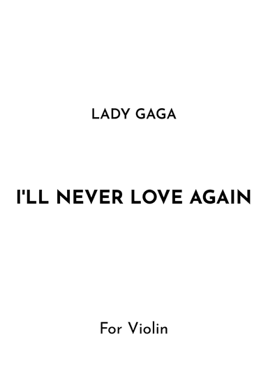 I'll Never Love Again