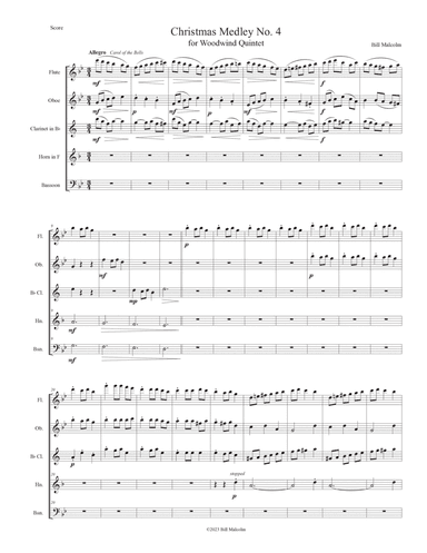 Christmas Medley No. 4 for wind quintet