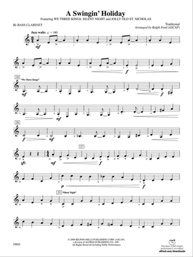 A Swingin' Holiday: B-flat Bass Clarinet