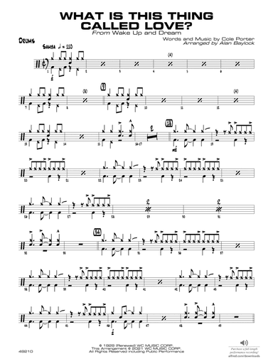 What Is This Thing Called Love?: Drums