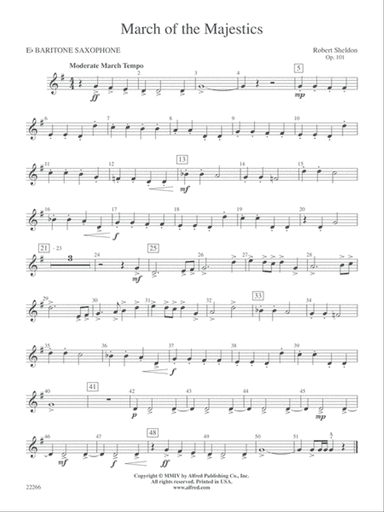March of the Majestics: E-flat Baritone Saxophone