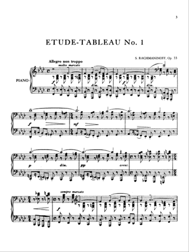 Rachmaninoff: Etudes Tableaux, Op. 33