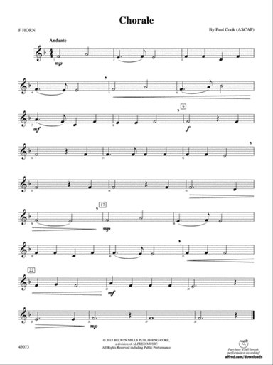 Chorale: 1st F Horn
