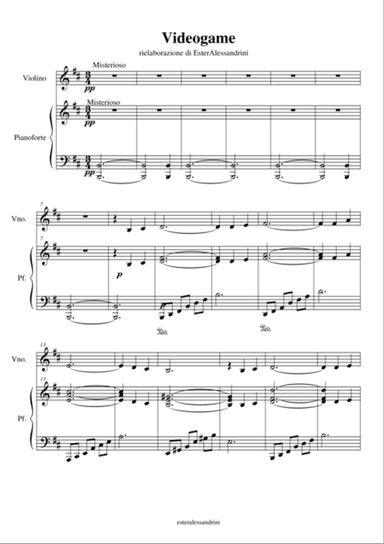 Videogame per violino e pianoforte