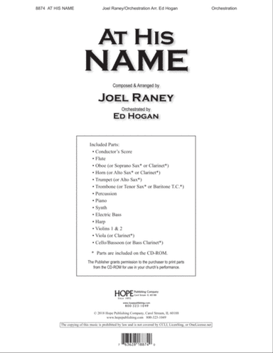 At His Name