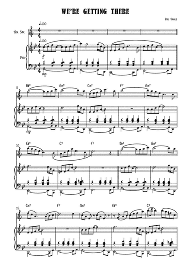 We're Getting There - Tenor Sax solo
