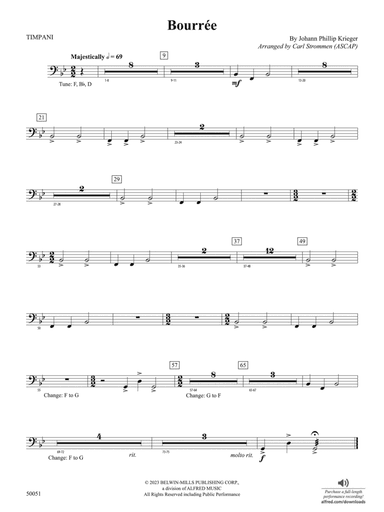 Bourrée: Timpani