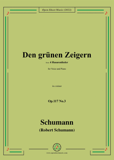 Schumann-Den grunen Zeigern,Op.117 No.3,in e minor
