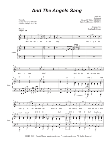 And The Angels Sang (Unison choir)