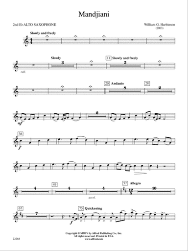 Mandjiani: 2nd E-flat Alto Saxophone