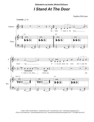 I Stand At The Door (Duet for Soprano and Tenor solo)