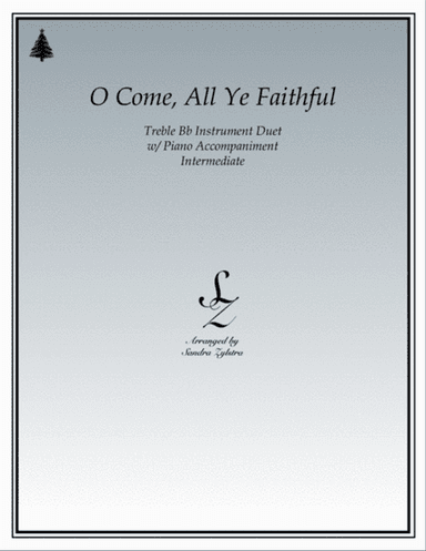 O Come, All Ye Faithful (treble Bb instrument duet)