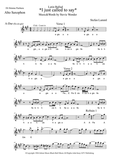 I Just Called To Say I Love You