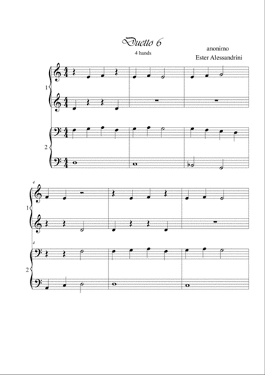 Sixth duet. Piano 4 hands