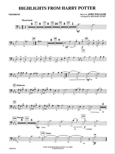 Harry Potter, Highlights from: 1st Trombone