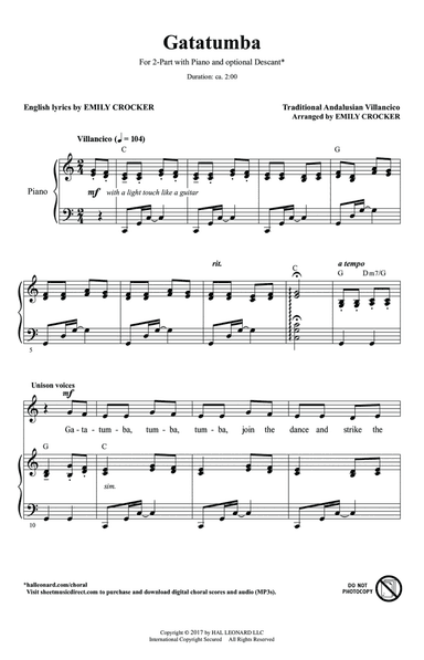 Gatatumba (arr. Emily Crocker)