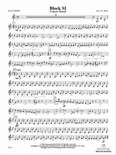 Block M: 2nd F Horn