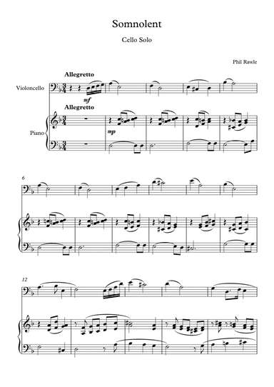 Somnolent - Cello Solo