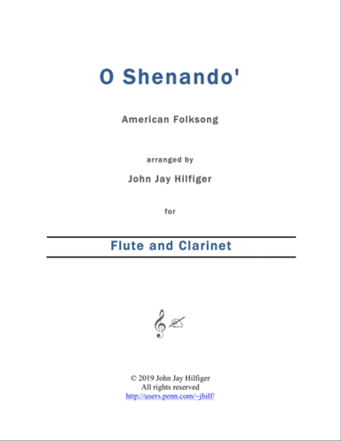 Shenandoah for Flute and Clarinet