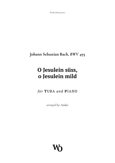 O Jesulein süss by Bach for Tuba